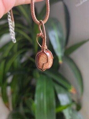 Handcrafted Wire Wrapped Sandstone Necklace